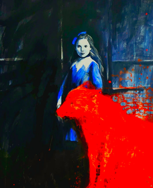 Girl with a Red Wolf