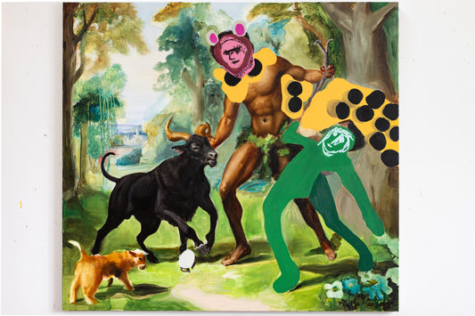 Playing in the forest