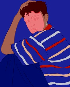 Distant Planet Blues-dark blue work