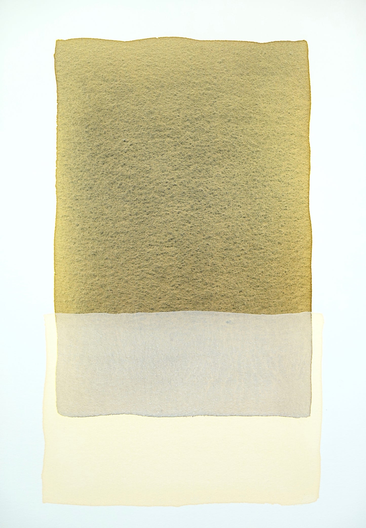 Off-white on ochre green