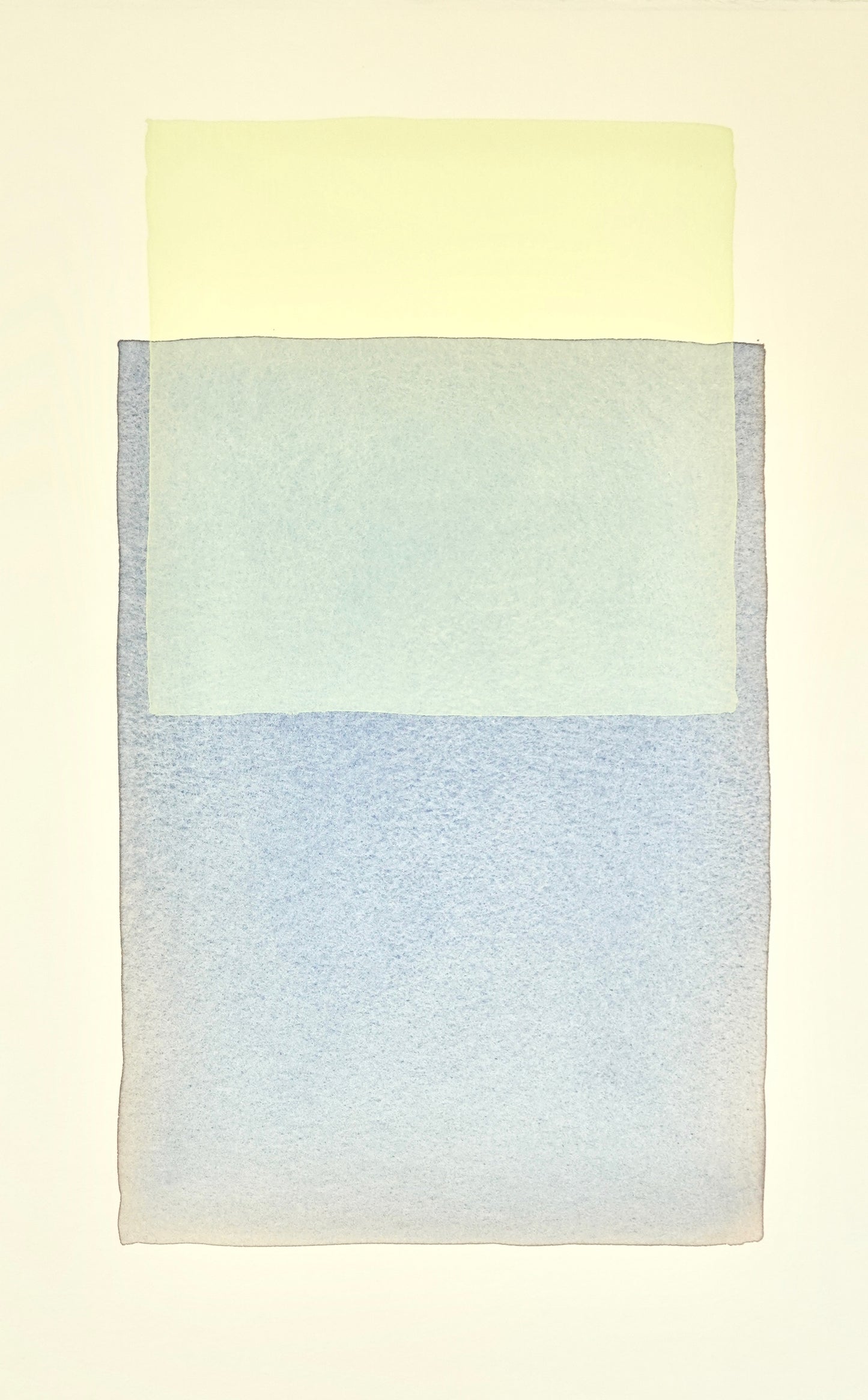 Gelbe Fläche über Blau-Grau