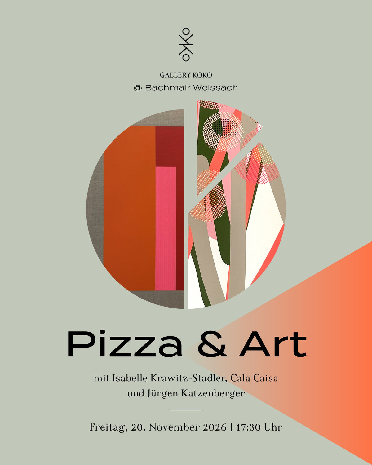 Keyvisual Pizza & Art – Gallery KOKO, 20. November 2026